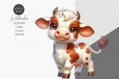 Cow clipart, Farm animals clipart, Animals sublimation Product Image 1