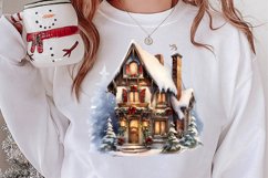 Christmas Houses Clipart Sublimation Bundle Product Image 2
