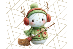 Snowman Family Clipart PNG Winter Holiday Art Product Image 2