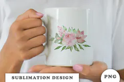 Watercolor Flowers Bouquet png Product Image 2