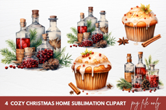 Cozy Christmas Home Clipart Sublimation Product Image 1