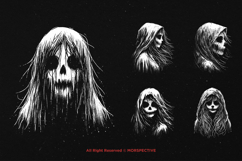 10 Bundle Dark Art Girl Ghost Kids Horror Women Scary Face Product Image 3