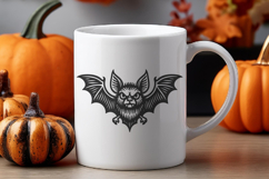 Scary Bat with Fangs Halloween SVG Cut File Product Image 3