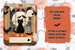 Cartoon Halloween Cat Money Card, Printable Halloween PNG Product Image 2