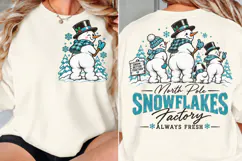 Front Back Snowman Christmas PNG, Snowman Factory Front Back Product Image 1