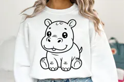 Hippopotamus svg Design | Svg Cut Files | Shirt Svg Product Image 1