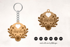 Mother's Day Keychain Laser Cut SVG Product Image 1