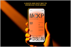 Smartphone Mockup in Dramatic Low-Key Lighting Product Image 2
