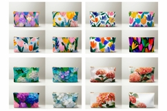 Cute Flowers Cosmetic Bag Bundle, Floral Cosmetic Bag Design Product Image 2
