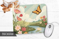 Whimsical Butterfly Haven Mouse Pad PNG Design Product Image 1