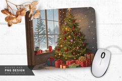 Christmas Wonderland with Snowy View Mouse Pad PNG Design Product Image 1