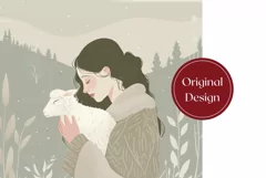 Winter Tumbler Wrap, Christmas Sheep Tumbler Template Product Image 2
