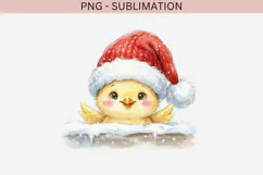 Christmas peeking character png design for T-shirts Product Image 2