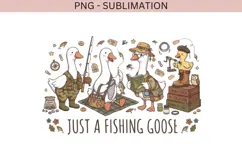 Fishing geese png design for T-shirts Product Image 2