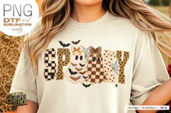 Spooky Ghost PNG, Preppy Halloween DTF Product Image 3