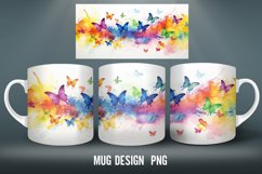 Rainbow Butterflies Mug Sublimation Product Image 2