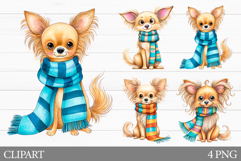 Funny Dog Clipart. Cute Winter Dog Sublimation Product Image 1