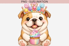 Cute Birthday Puppy PNG | Candy Lollipop Dog Clipart Product Image 2