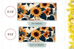 Sunflowers Mug Wrap Design, Floral Mug Template Product Image 2