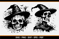Halloween SVG, Skeleton, Scary Ghost SVG PNG, T shirt Design Product Image 2