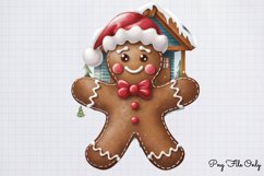 Cute Christmas Gingerbread Clipart PNG Product Image 1