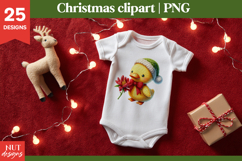 Knitted Christmas Bundle, Crochet Christmas Duck Clipart Product Image 3