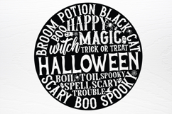 Round Halloween word art SVG Product Image 2