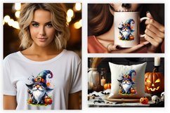 Halloween Gnome Clipart, Halloween Sublimation, Gnome Witch Product Image 3