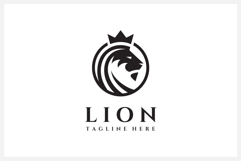 King Lion Head Logo Design Vector Illustration Product Image 2