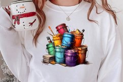 Funny Christmas Boy At Home Clipart Sublimation Product Image 2