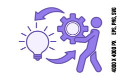 Purple Idea Execution Icon Product Image 1