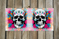 Skulls and flowers | Halloween Sublimation Mug design PL Product Image 2