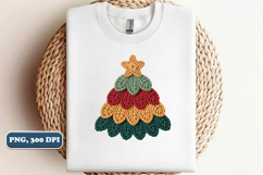 Crochet Yarn Christmas Tree PNG, Christmas tree PNG Product Image 1