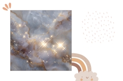 White Marble Pillow PNG, Glitter Pillow Case, Marble PNG Product Image 2