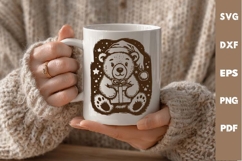 Bear laser SVG PNG| Christmas Cutting Board Design Product Image 3