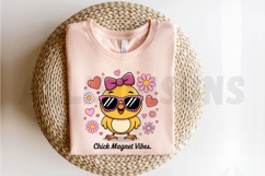 Cute Cartoon Chick Wearing Sunglasses With Flowers And Heart Product Image 2