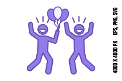 Colored Celebration Icon Product Image 1