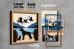 English Pointer Dog SVG Laser cut file for Glowforge Product Image 2