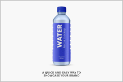 Transparent Plastic Water Bottle Mockup Product Image 2