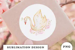 Watercolor Swan Princess png Product Image 2