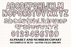 Valentine Alphabet Clip Art, valentines day letters doodle Product Image 2