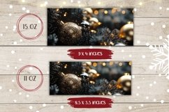 Glitter Christmas Mug Sublimation, Christmas Coffee Mug PNG Product Image 2