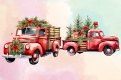 Christmas Cars Watercolor clipart Bundle, Christmas Bundle Product Image 3