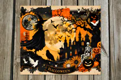 Retro Halloween | vintage Skinny tumbler sublimation design Product Image 2