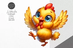 Chicken Clipart, Funny chicken clipart, Farmhouse clipart Product Image 1