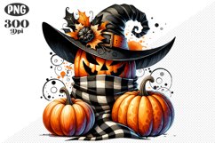 Halloween Pumpkins Sublimation - Clipart PNG Design Product Image 1