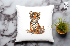 Watercolor Baby Tiger Clipart Sublimation PNG Product Image 2