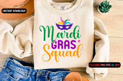 mardi gras squad Quotes SVG Design, Mardi gras Product Image 1