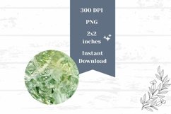 Light Green Round Earrings, Abstract Sublimation Design Product Image 2