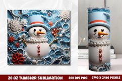 Christmas 20 OZ Tumbler Wrap PNG, Christmas Tumbler Wrap Product Image 2